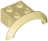 Wheel Arch, Mudguard 4 x 2 1/2 x 1 in Tan
