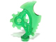 Weapon Axe Blade, Complex (Ninjago) [Techno-Blade] in Trans-Green