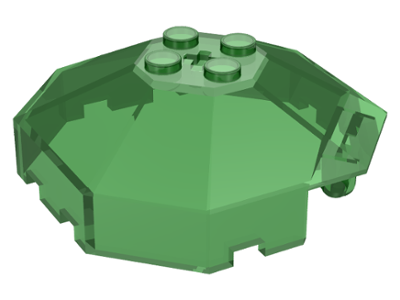 Windscreen 6 x 6 Octagonal Canopy with Axle hole in Trans-Green