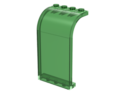Panel 3 x 4 x 6 Curved Top in Trans-Green