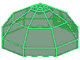 Windscreen 10 x 10 x 4 Octagonal Canopy in Trans-Green