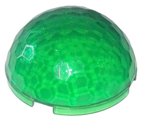 Dome Hemisphere 4 x 4 Multifaceted in Trans-Green