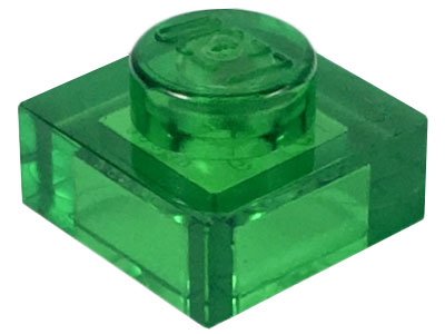Plate 1 x 1 in Trans-Green