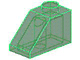 Brick Sloped 45° 2 x 1 with Bottom Pin in Trans-Green