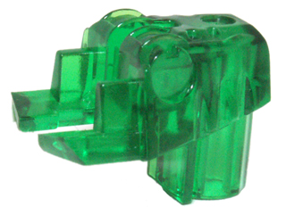 Large Figure Head Connector Block Eye/Brain Stalk in Trans-Green