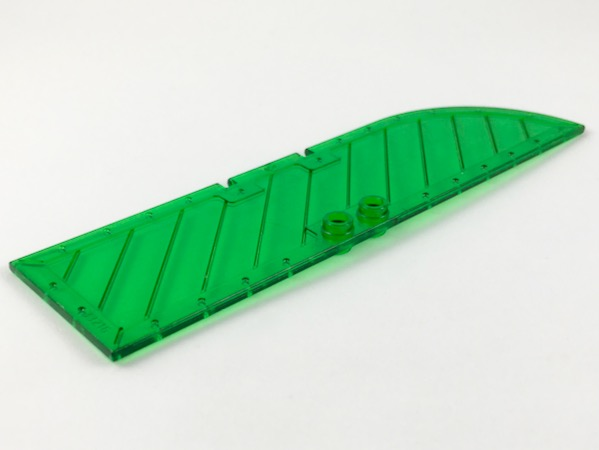 Door 1 x 4 x 11 1/3 Arched Top in Trans-Green