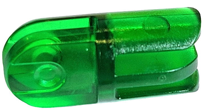 Arm Piece 90° Turn [2 / 3 Fingers] in Trans-Green
