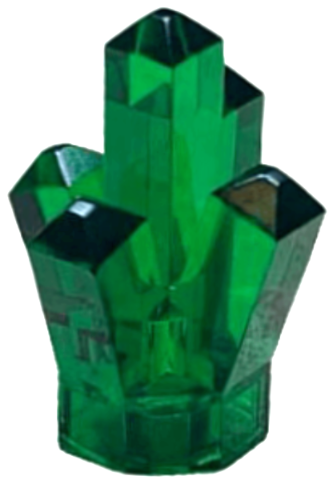 Rock 1 x 1 Crystal 5 Point in Trans-Green