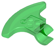 Weapon Axe Head, Clip-on (Viking) [Thick Clip] in Trans-Green