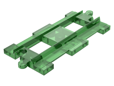 Duplo Train Track 4 x 8 Straight in Trans-Green