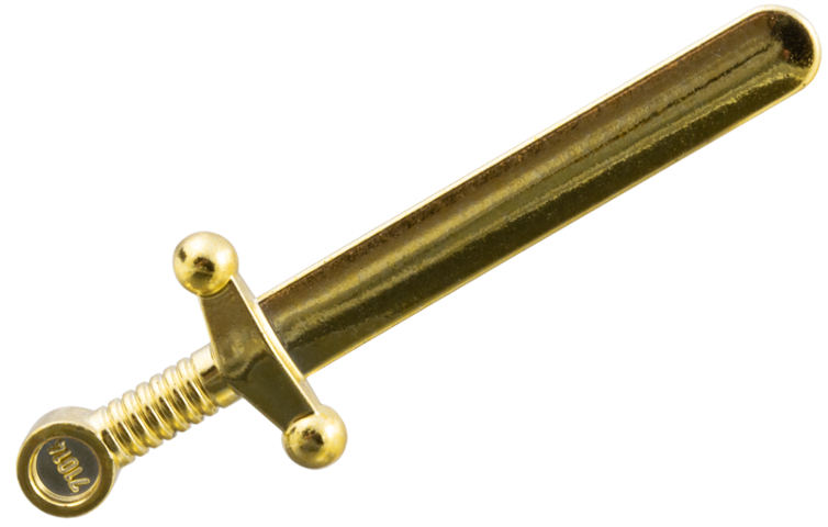 Weapon Sword / Greatsword Round in Chrome Gold