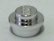 Plate Round 1 x 1 with Solid Stud in Chrome Silver