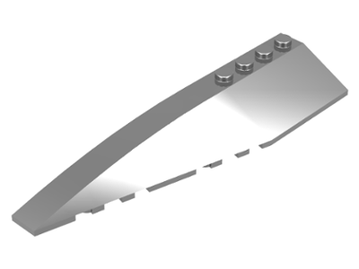Brick Wedged, Curved 12 x 3 Left in Chrome Silver