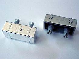 Fuel Tank 2 x 4 [Two Pins] in Chrome Silver