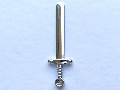 Weapon Sword / Greatsword Round in Chrome Silver