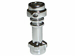 Weapon Lightsaber Hilt with Bottom Ring in Chrome Silver