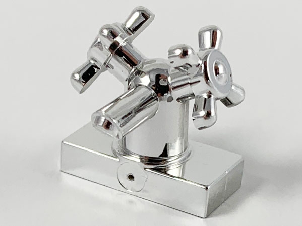 Tap 1 x 2 with Dual Handles in Chrome Silver