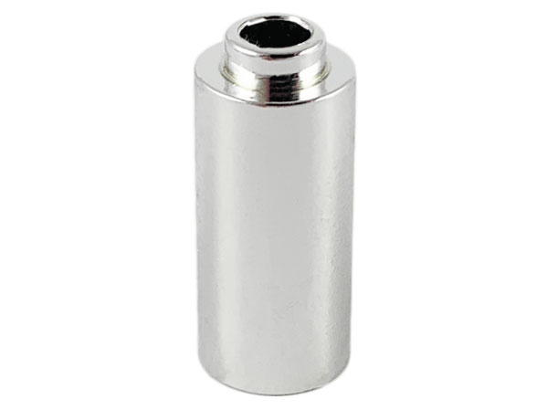 Brick Round 1 x 1 x 1 2/3 in Chrome Silver
