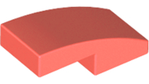 Brick Curved 2 x 1 No Studs [1/2 Bow] in Coral