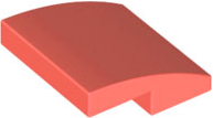 Brick Curved 2 x 2 x 2/3 in Coral