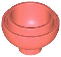 Brick Round 2 x 2 Dome Bottom [Open Stud] in Coral