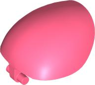 Large Figure Shoulder Cover, Armor, Round, Smooth with Bar in Coral