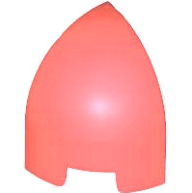Brick Round Curved 1 x 1 x 1 1/3 Quarter Dome in Coral