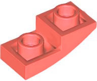 Brick Curved Inverted 2 x 1 in Coral