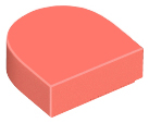 Tile Round 1 x 1 Half Circle in Coral