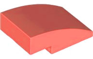Brick Curved 3 x 2 No Studs in Coral