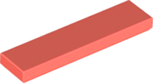 Tile 1 x 4 with Groove in Coral