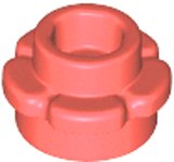 Plant, Flower, Plate Round 1 x 1 with 5 Petals in Coral