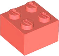 Brick 2 x 2 in Coral
