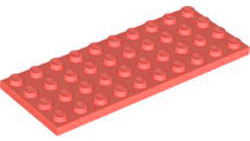 Plate 4 x 10 in Coral