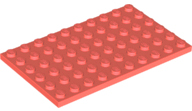Plate 6 x 10 in Coral