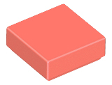 Tile 1 x 1 with Groove in Coral