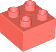 Duplo Brick 2 x 2 in Coral