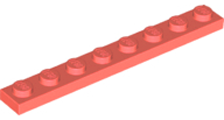 Plate 1 x 8 in Coral