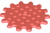 Plate Special 6 x 6 Splat Gear, 14 Teeth in Coral