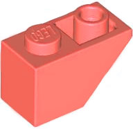 Brick Sloped Inverted 45° 2 x 1 in Coral