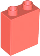 Duplo Brick 1 x 2 x 2 with Bottom Tube in Coral