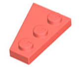 Wedge Plate 3 x 2 Right in Coral