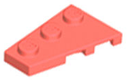 Wedge Plate 3 x 2 Left in Coral