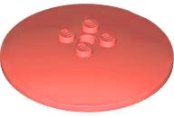 Dish 6 x 6 Inverted (Radar) with Solid Studs in Coral