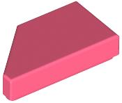 Tile 1 x 2 with Stud Notch Right in Coral