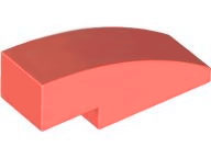 Brick Curved 3 x 1 No Studs in Coral