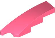 Brick Wedged, Curved 1 x 4 with Stud Notch Left in Coral