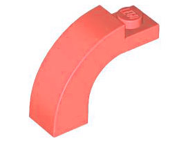 Brick Arch 1 x 3 x 2 Curved Top in Coral