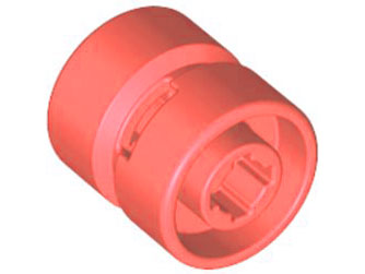Wheel 11 x 12 with Hole Notched for Wheels Holder Pin in Coral