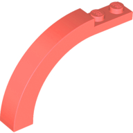 Brick Arch 1 x 6 x 3 1/3 Curved Top in Coral